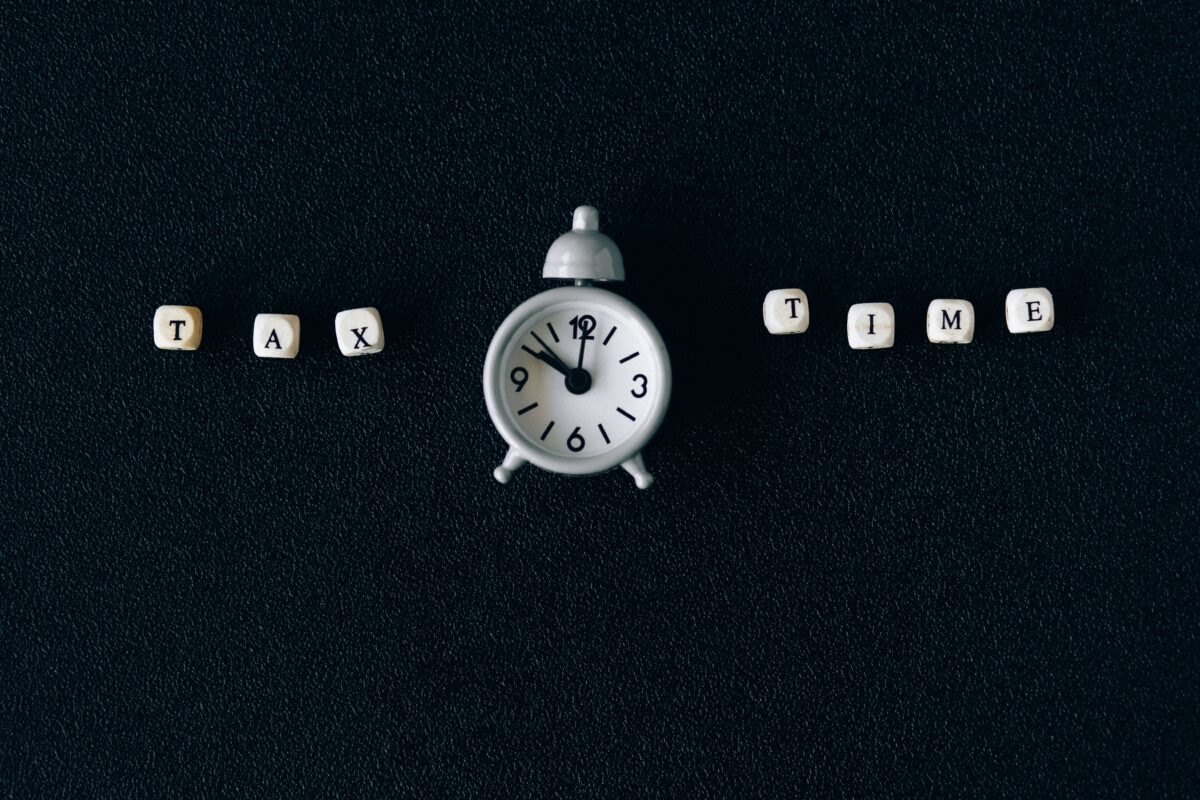 a clock is alarming tax extension time